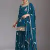FC 2120 Blue Color chinon Print Silk with Dall Crepe Sharara Suit Wedding, Party, Festive, Events Etc.  Expected Delivery 4-6 Working Days @2399/- | Jump Suits, Salwar suit, Designer Suits, Casual Suits, Creative suits, Palazzo Suits, Party Wear Suits, Patiala Suits, Straight Suits