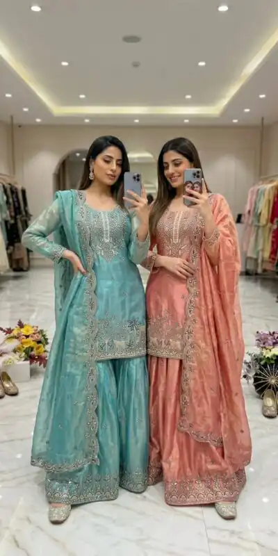 WW 1280 Blue Fendy Silk Salwar Suitwith Embroidery Work & Lace Work. Now at just ₹2449. Delivery 4-6 Working Days. Shop now. | Jump Suits, Salwar suit, Designer Suits, Casual Suits, Creative suits, Palazzo Suits, Party Wear Suits, Patiala Suits, Straight Suits