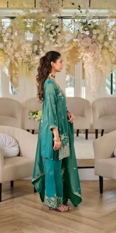 WW 1275 Firozi in Nc Moss Silk Sequins Work & Embroidery Work Salwar Suit . Festive Deal ₹2449. Delivery 4-6 Working Days. Shop now. | Jump Suits, Salwar suit, Designer Suits, Casual Suits, Creative suits, Palazzo Suits, Party Wear Suits, Patiala Suits, Straight Suits