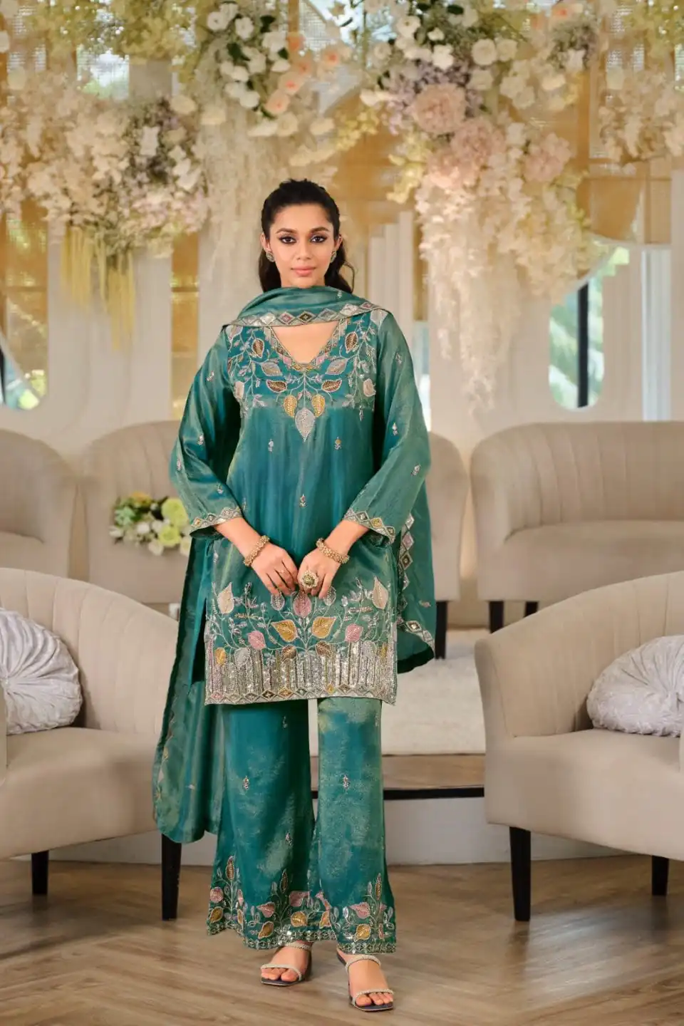 WW 1275 Firozi in Nc Moss Silk Sequins Work & Embroidery Work Salwar Suit . Festive Deal ₹2449. Delivery 4-6 Working Days. Shop now. | Jump Suits, Salwar suit, Designer Suits, Casual Suits, Creative suits, Palazzo Suits, Party Wear Suits, Patiala Suits, Straight Suits