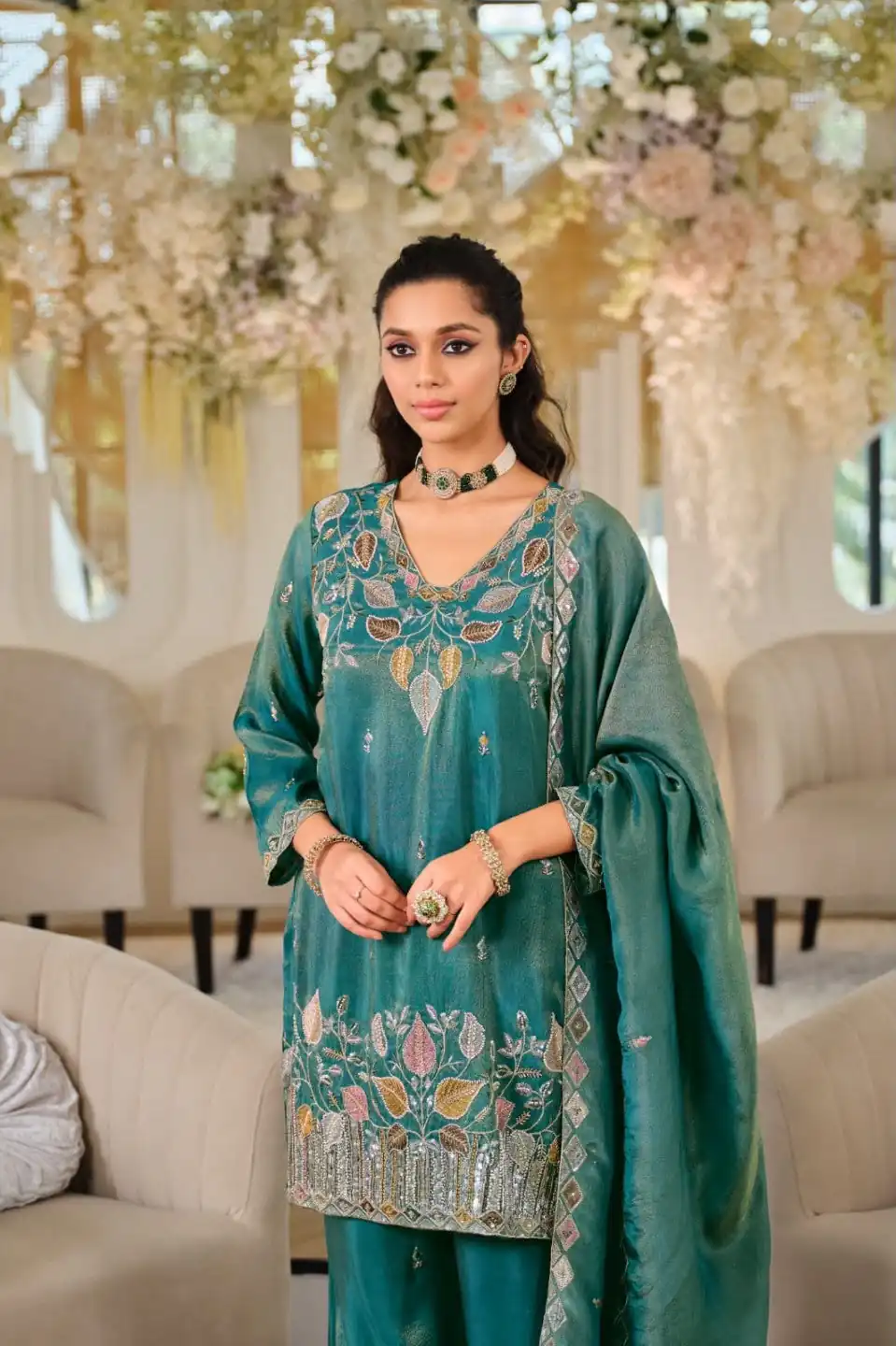 WW 1275 Firozi in Nc Moss Silk Sequins Work & Embroidery Work Salwar Suit . Festive Deal ₹2449. Delivery 4-6 Working Days. Shop now. | Jump Suits, Salwar suit, Designer Suits, Casual Suits, Creative suits, Palazzo Suits, Party Wear Suits, Patiala Suits, Straight Suits