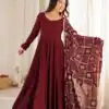 KB 313 Marooni Anarkali Suit with Thread Embroidery & Embroidery Work. Special Price ₹2299. Delivery 4-6 Working Days. Shop now. | Anarkali Suits, Bollywood Anarkali, Creative-Anarkali, Designer Anarkali, Embroidered Anarkali, Party Wear Anarkali