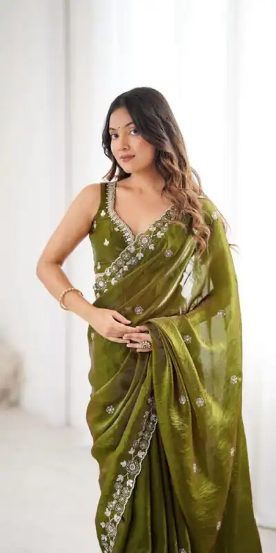 SP 61 Mehandi Color Fendy Silk Saree With Sequins Work. Wedding, Party, Festive, Events Get it for ₹2149. Delivery 4-6 Working Days. Online Best Shop now. | Sarees, Bollywood Sarees, Creative Sarees, Designer Sarees, Embroidered Sarees, Ethnic Saree, Modern Digital sarees, Party Wear Sarees