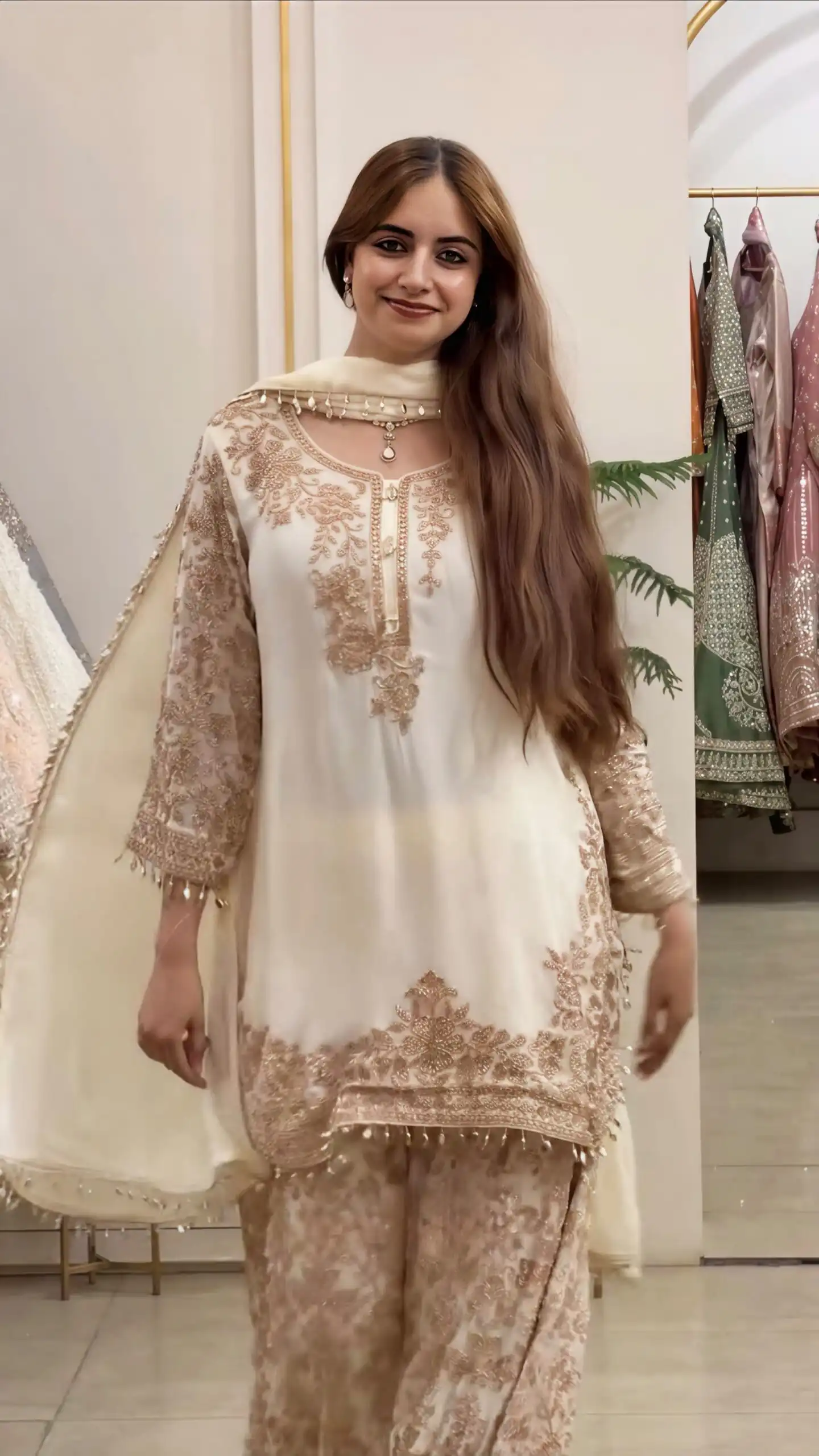 SR 1720 Off White Faux Georgette Salwar Suit with Mirror Work & Embroidery Work. Get it for ₹2549. Delivery 4-6 Working Days. Shop now. | Jump Suits, Salwar suit, Designer Suits, Casual Suits, Creative suits, Palazzo Suits, Party Wear Suits, Patiala Suits, Straight Suits