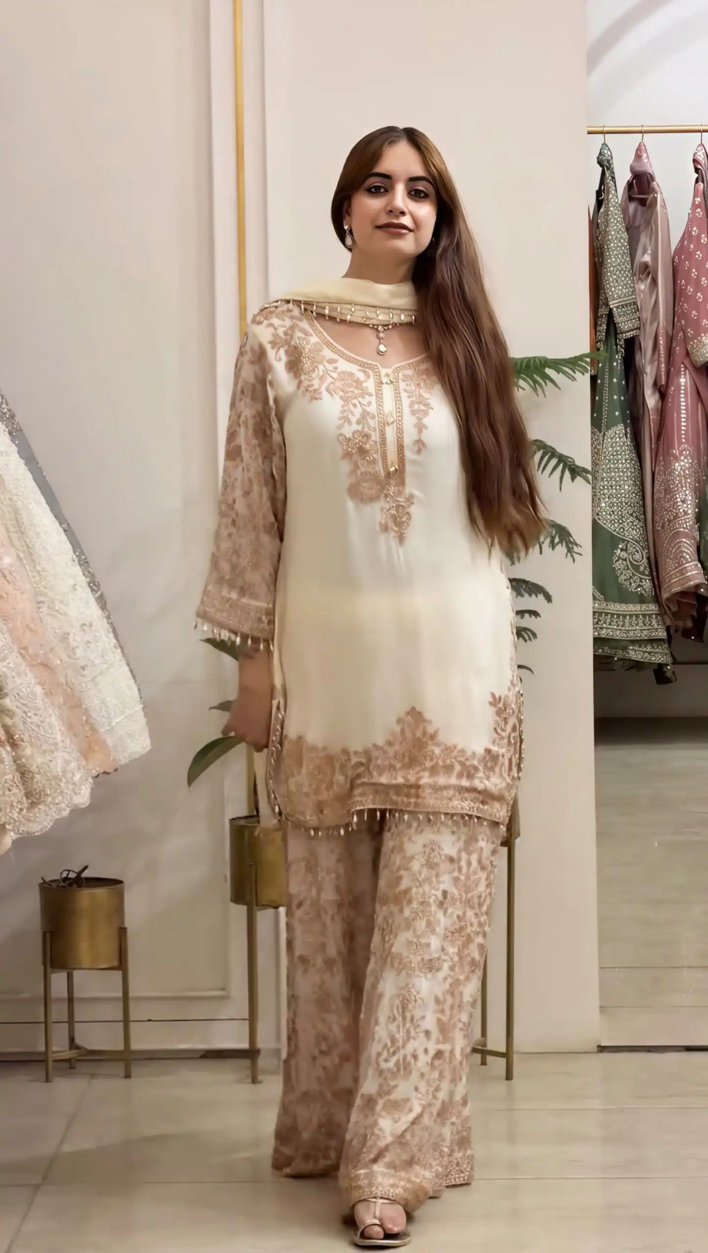 SR 1720 Off White Faux Georgette Salwar Suit with Mirror Work & Embroidery Work. Get it for ₹2549. Delivery 4-6 Working Days. Shop now. | Jump Suits, Salwar suit, Designer Suits, Casual Suits, Creative suits, Palazzo Suits, Party Wear Suits, Patiala Suits, Straight Suits