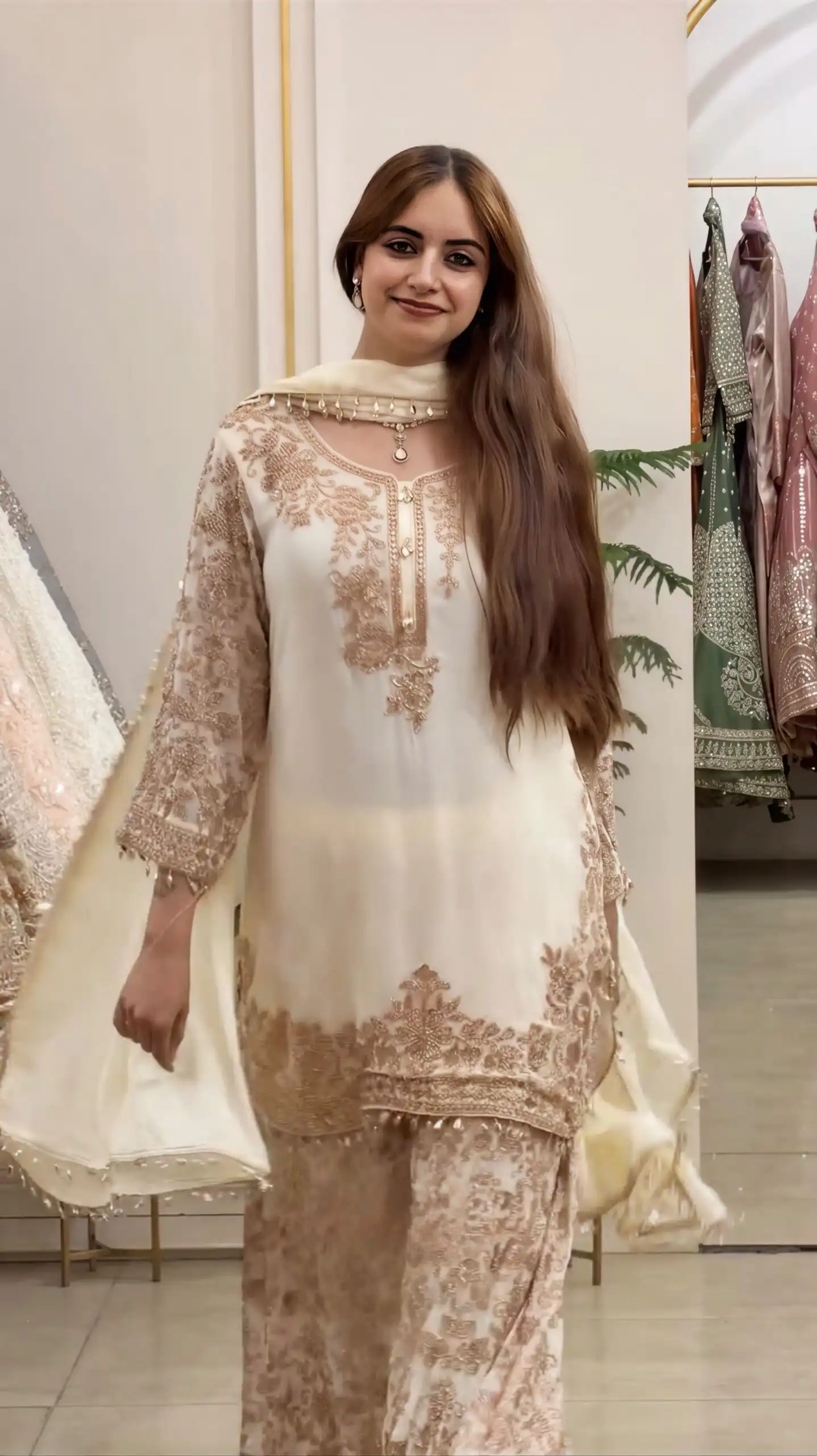 SR 1720 Off White Faux Georgette Salwar Suit with Mirror Work & Embroidery Work. Get it for ₹2549. Delivery 4-6 Working Days. Shop now. | Jump Suits, Salwar suit, Designer Suits, Casual Suits, Creative suits, Palazzo Suits, Party Wear Suits, Patiala Suits, Straight Suits