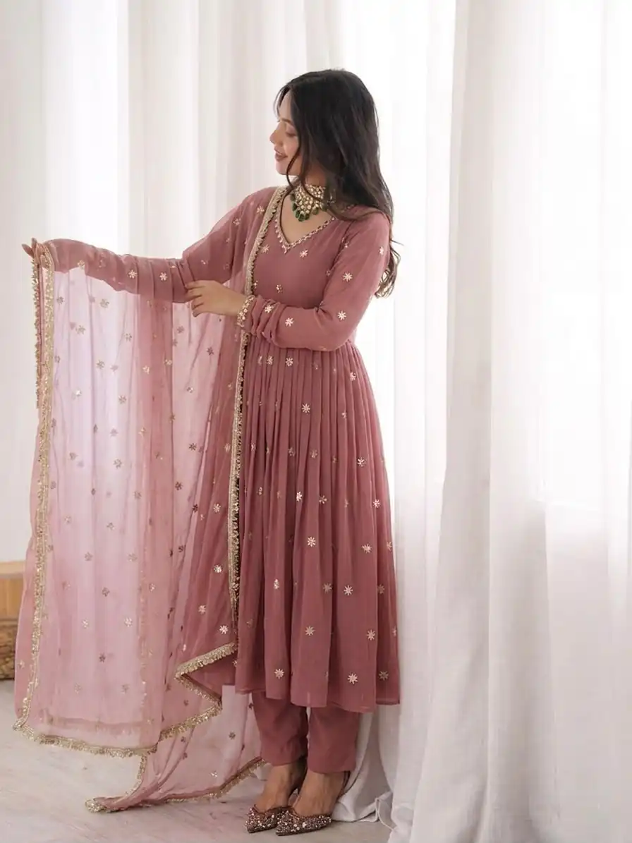 SRK 5313 Onion in Faux Georgette Embroidery Work Salwar Suit . Available at ₹2299 only. Delivery 4-6 Working Days. Shop now. | Jump Suits, Salwar suit, Designer Suits, Casual Suits, Creative suits, Palazzo Suits, Party Wear Suits, Patiala Suits, Straight Suits