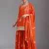 FC 2120 Orange Color chinon Print Silk with Dall Crepe Sharara Suit Wedding, Party, Festive, Events Etc.  Expected Delivery 4-6 Working Days @2399/- | Jump Suits, Salwar suit, Designer Suits, Casual Suits, Creative suits, Palazzo Suits, Party Wear Suits, Patiala Suits, Straight Suits