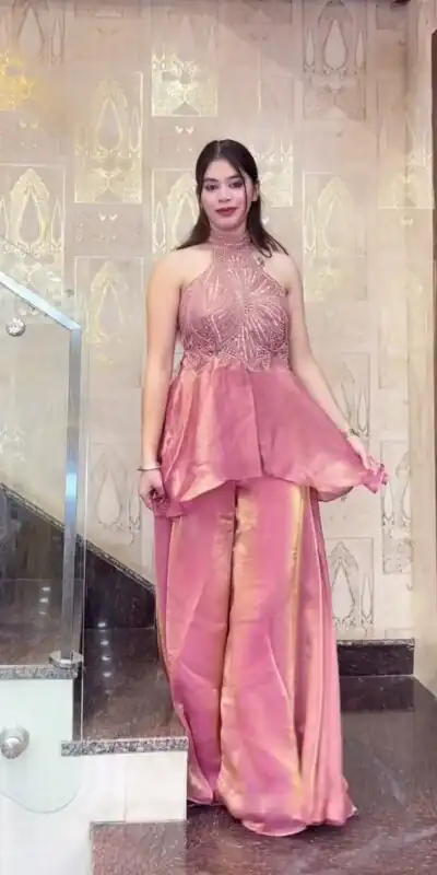 NF 1273 Peach Fendy Silk Salwar Suitwith Embroidery Work & Lace Work. Now at just ₹2449. Delivery 4-6 Working Days. Shop now. | Jump Suits, Salwar suit, Designer Suits, Casual Suits, Creative suits, Palazzo Suits, Party Wear Suits, Patiala Suits, Straight Suits