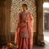 WW 1280 Peach Fendy Silk Salwar Suitwith Embroidery Work & Lace Work. Now at just ₹2449. Delivery 4-6 Working Days. Shop now. | Jump Suits, Salwar suit, Designer Suits, Casual Suits, Creative suits, Palazzo Suits, Party Wear Suits, Patiala Suits, Straight Suits