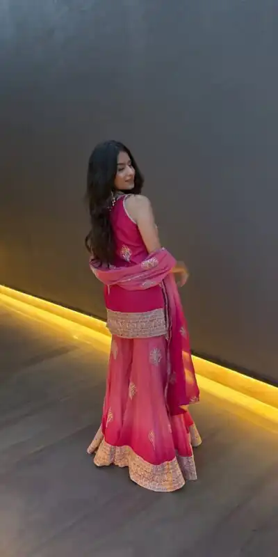ST 1190 Pink Printed Faux Georgette Salwar Suit with Embroidery Work & Lace Work. Affordable Price ₹2349. Delivery 4-6 Working Days. Shop now. | Jump Suits, Salwar suit, Designer Suits, Casual Suits, Creative suits, Palazzo Suits, Party Wear Suits, Patiala Suits, Straight Suits