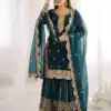 ZSR 3167 Teal Fendy Silk Salwar Suitwith Embroidery Work & Lace Work. Now at just ₹2149. Delivery 4-6 Working Days. Shop now. | Jump Suits, Salwar suit, Designer Suits, Casual Suits, Creative suits, Palazzo Suits, Party Wear Suits, Patiala Suits, Straight Suits