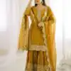 ZSR 3167 Yellow Fendy Silk Salwar Suitwith Embroidery Work & Lace Work. Now at just ₹2149. Delivery 4-6 Working Days. Shop now. | Jump Suits, Salwar suit, Designer Suits, Casual Suits, Creative suits, Palazzo Suits, Party Wear Suits, Patiala Suits, Straight Suits