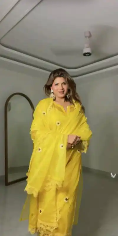 RTC 6057 Yellow in Soft Nylon Organza Thread Embroidery & Embroidery Work Salwar Suit . Affordable Price ₹2399. Delivery 4-6 Working Days. Shop now. | Jump Suits, Salwar suit, Designer Suits, Casual Suits, Creative suits, Palazzo Suits, Party Wear Suits, Patiala Suits, Straight Suits