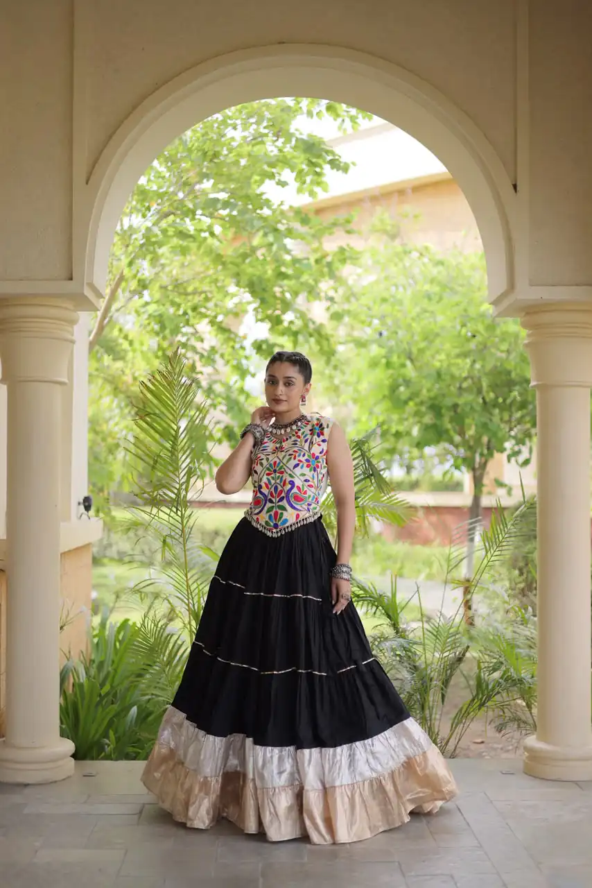 KA 5071 Black Rayon Embroidery Work & Cowrie Work Lehenga Choli . Grab it for ₹2849. Delivery 4-6 Working Days. Shop now. | Lehenga, Bollywood Lehenga, Creative Lehenga, Designer Lehenga, Embroidered Lehenga, Party Wear Lehenga