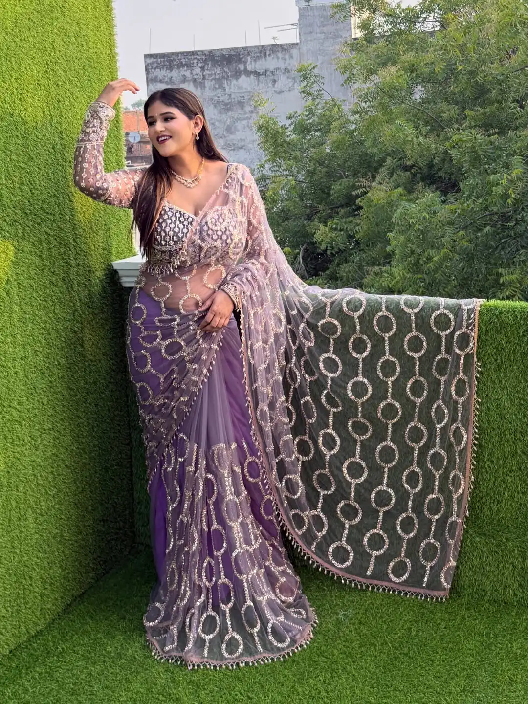 DF 3490 Lavender Color Butterfly Net Heavy Sequins Embroidery work Saree Casual, Wedding, Festive, Events . Expected Delivery 4-6 Working Days @1799/- only | Sarees, Bollywood Sarees, Creative Sarees, Designer Sarees, Embroidered Sarees, Ethnic Saree, Modern Digital sarees, Party Wear Sarees