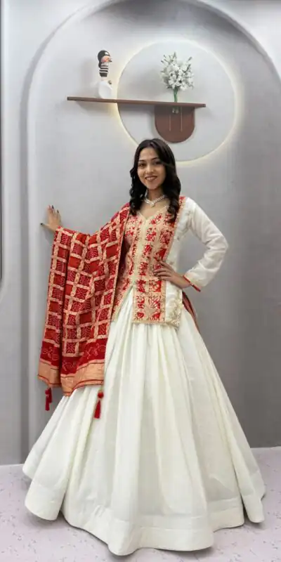 Ram 190 White Chinon silk Lehenga Choli with Sequins Work & Embroidery Work. Now at just ₹2749. Delivery 4-6 Working Days. Shop now. | Lehenga, Bollywood Lehenga, Creative Lehenga, Designer Lehenga, Embroidered Lehenga, Party Wear Lehenga