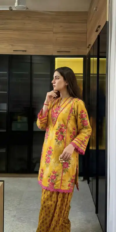 NSR 909 Yellow Color Natural Crep Salwar Suit with Digital Print. Get it for ₹1999. Delivery 4-6 Working Days. Online Shop now. | Jump Suits, Salwar suit, Designer Suits, Casual Suits, Creative suits, Palazzo Suits, Party Wear Suits, Patiala Suits, Straight Suits