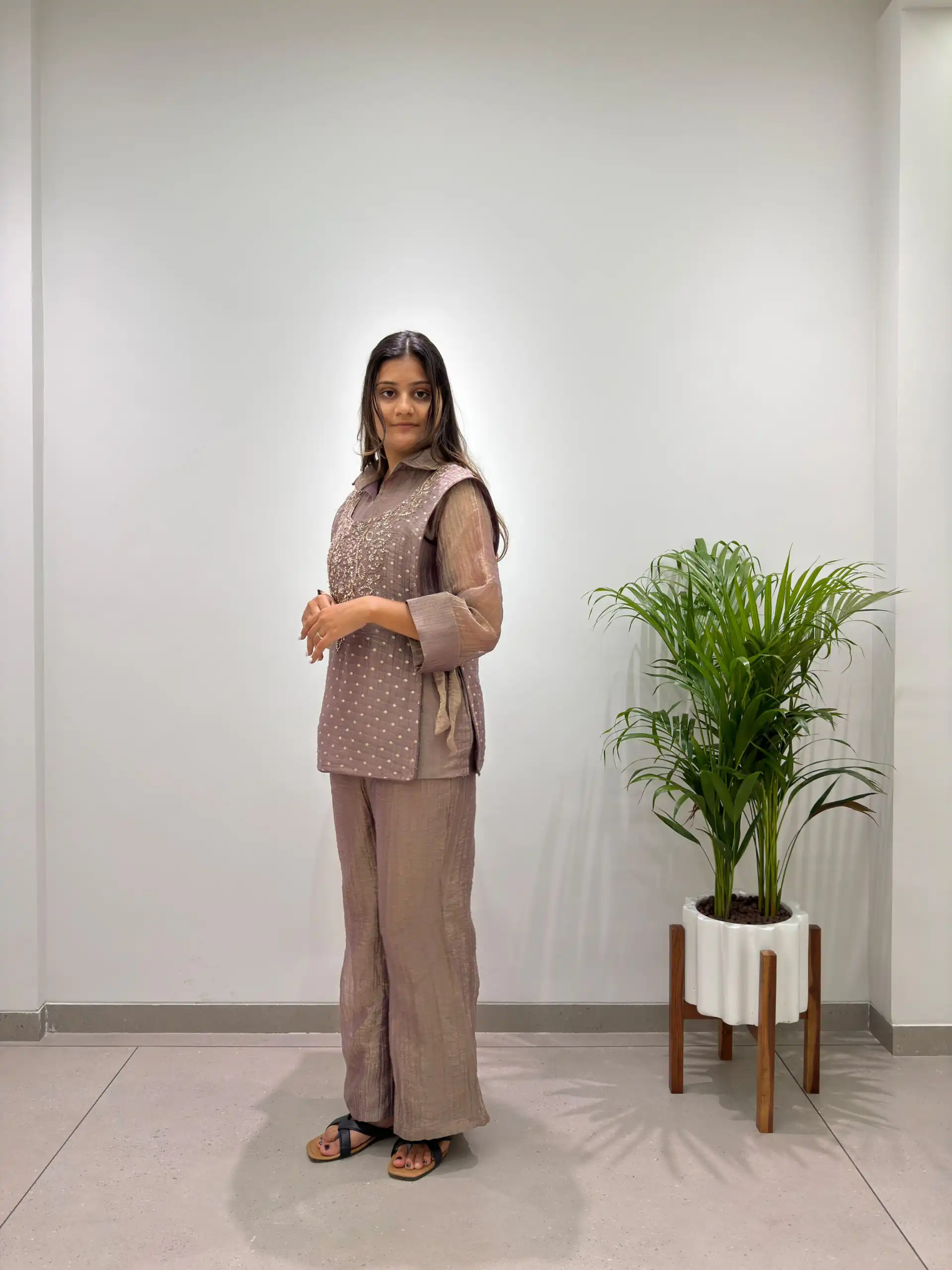 BE 484 Brown Colour | Brown Salsa Silk Kurti with Hand Work. Get it for ₹2199. Delivery 4-6 Working Days. Online Shop now. | Kurti, Bollywood Kurti, Creative Kurtis, Designer Kurti, Party Wear Kurti, Selfie Kurti