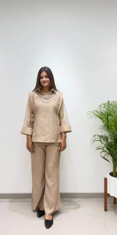 BE 484 Chiku Colour | Brown Salsa Silk Kurti with Hand Work. Get it for ₹2199. Delivery 4-6 Working Days. Online Shop now. | Kurti, Bollywood Kurti, Creative Kurtis, Designer Kurti, Party Wear Kurti, Selfie Kurti