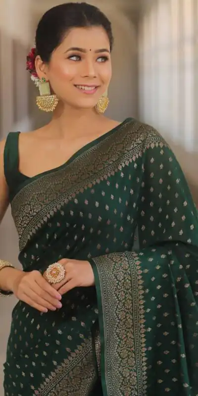 KPR 266 Green Soft Lichi Silk Cloth Saree Perfect for Wedding, Party, Family Gatherings, Sangeet, Ethnic Day – . Festive Deal ₹1349. Delivery 4-6 Workin | Sarees, Bollywood Sarees, Creative Sarees, Designer Sarees, Embroidered Sarees, Ethnic Saree, Modern Digital sarees, Party Wear Sarees