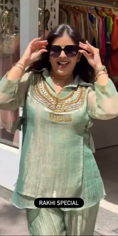 RTC 6056 Pista Colour | Brown Salsa Silk Kurti with Hand Work. Get it for ₹2249. Delivery 4-6 Working Days. Online Shop now. | Kurti, Bollywood Kurti, Creative Kurtis, Designer Kurti, Party Wear Kurti, Selfie Kurti
