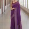KPR 266 Purple Soft Lichi Silk Cloth Saree Perfect for Wedding, Party, Family Gatherings, Sangeet, Ethnic Day – . Festive Deal ₹1349. Delivery 4-6 Workin | Sarees, Bollywood Sarees, Creative Sarees, Designer Sarees, Embroidered Sarees, Ethnic Saree, Modern Digital sarees, Party Wear Sarees