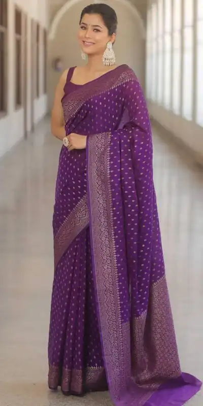 KPR 266 Purple Soft Lichi Silk Cloth Saree Perfect for Wedding, Party, Family Gatherings, Sangeet, Ethnic Day – . Festive Deal ₹1349. Delivery 4-6 Workin | Sarees, Bollywood Sarees, Creative Sarees, Designer Sarees, Embroidered Sarees, Ethnic Saree, Modern Digital sarees, Party Wear Sarees