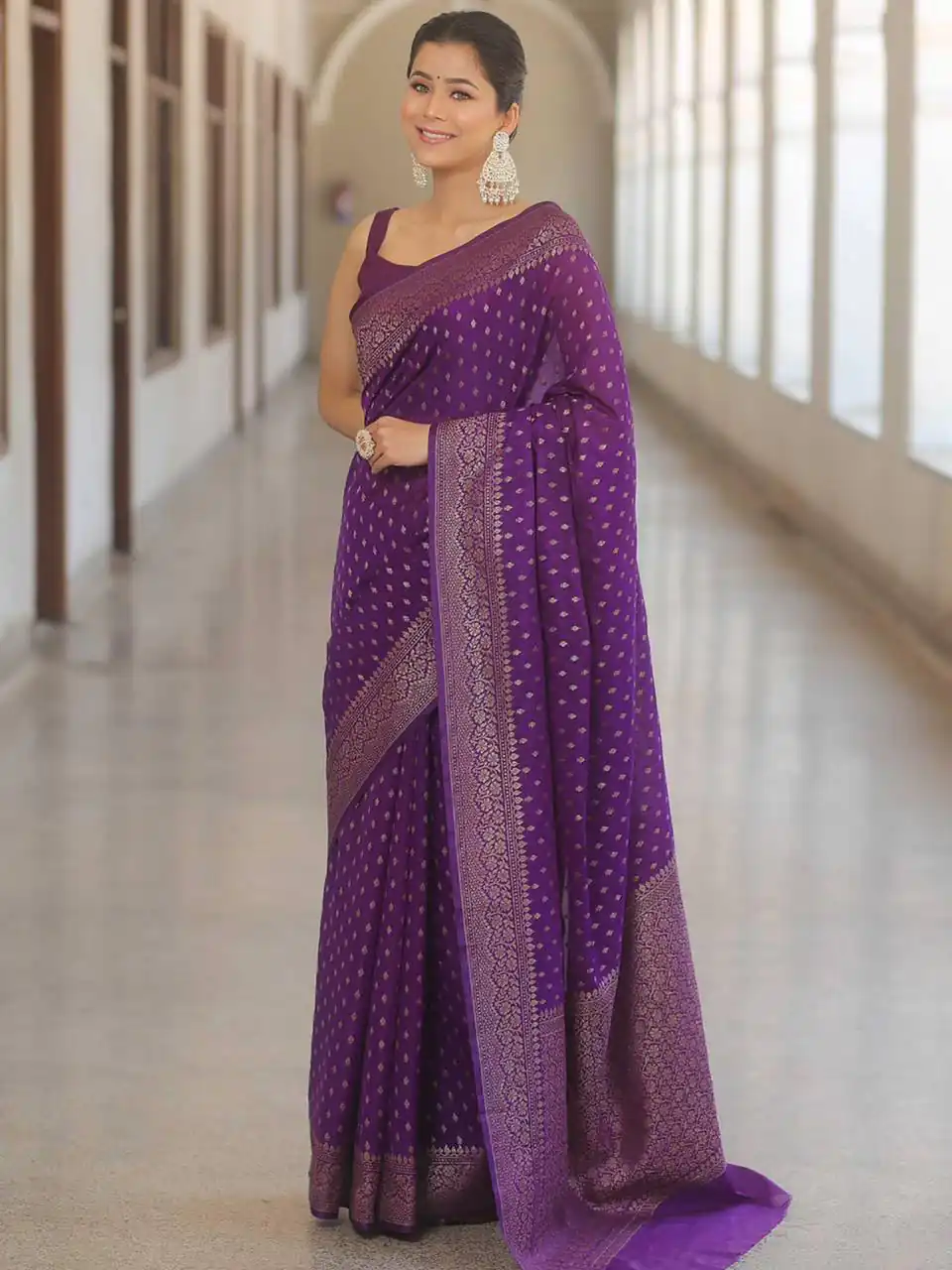 KPR 266 Purple Soft Lichi Silk Cloth Saree Perfect for Wedding, Party, Family Gatherings, Sangeet, Ethnic Day – . Festive Deal ₹1349. Delivery 4-6 Workin | Sarees, Bollywood Sarees, Creative Sarees, Designer Sarees, Embroidered Sarees, Ethnic Saree, Modern Digital sarees, Party Wear Sarees