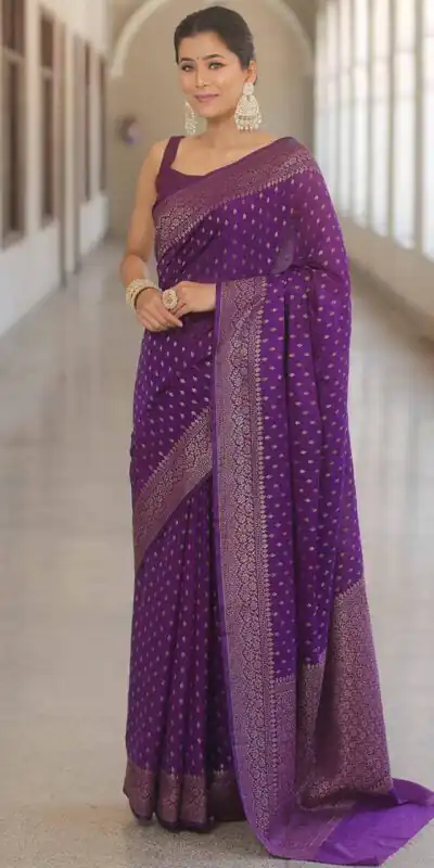 KPR 266 Purple Soft Lichi Silk Cloth Saree Perfect for Wedding, Party, Family Gatherings, Sangeet, Ethnic Day – . Festive Deal ₹1349. Delivery 4-6 Workin | Sarees, Bollywood Sarees, Creative Sarees, Designer Sarees, Embroidered Sarees, Ethnic Saree, Modern Digital sarees, Party Wear Sarees