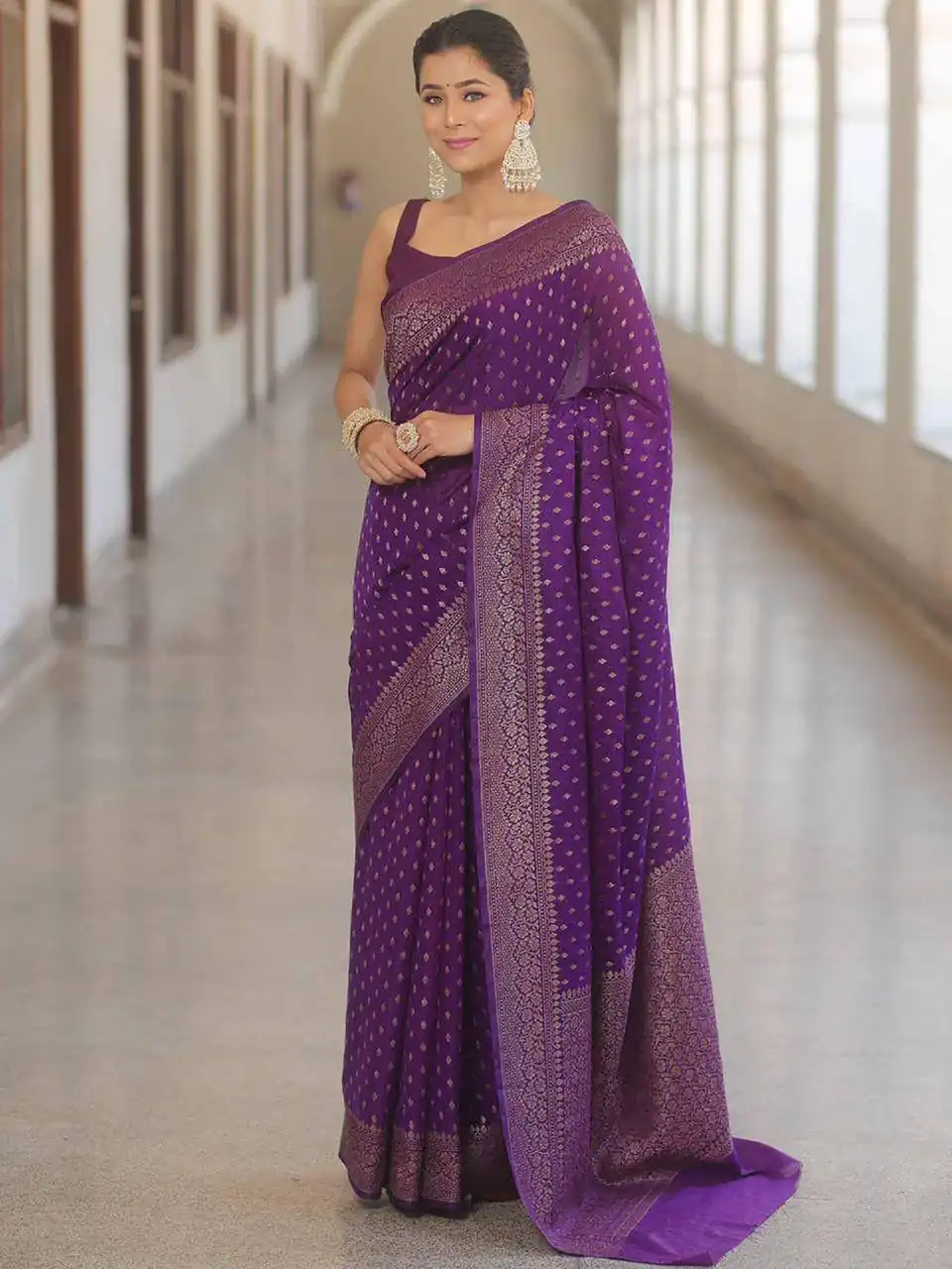 KPR 266 Purple Soft Lichi Silk Cloth Saree Perfect for Wedding, Party, Family Gatherings, Sangeet, Ethnic Day – . Festive Deal ₹1349. Delivery 4-6 Workin | Sarees, Bollywood Sarees, Creative Sarees, Designer Sarees, Embroidered Sarees, Ethnic Saree, Modern Digital sarees, Party Wear Sarees