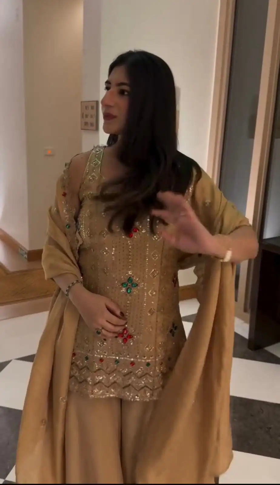 Magical Chiku Chinon Silk Embroidery Work Salwar Suit - Image 2