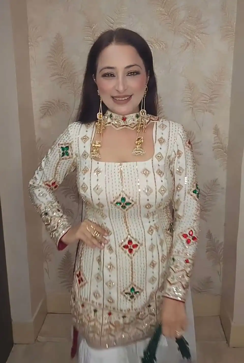 Magical White Chinon Silk Embroidery Work Salwar Suit