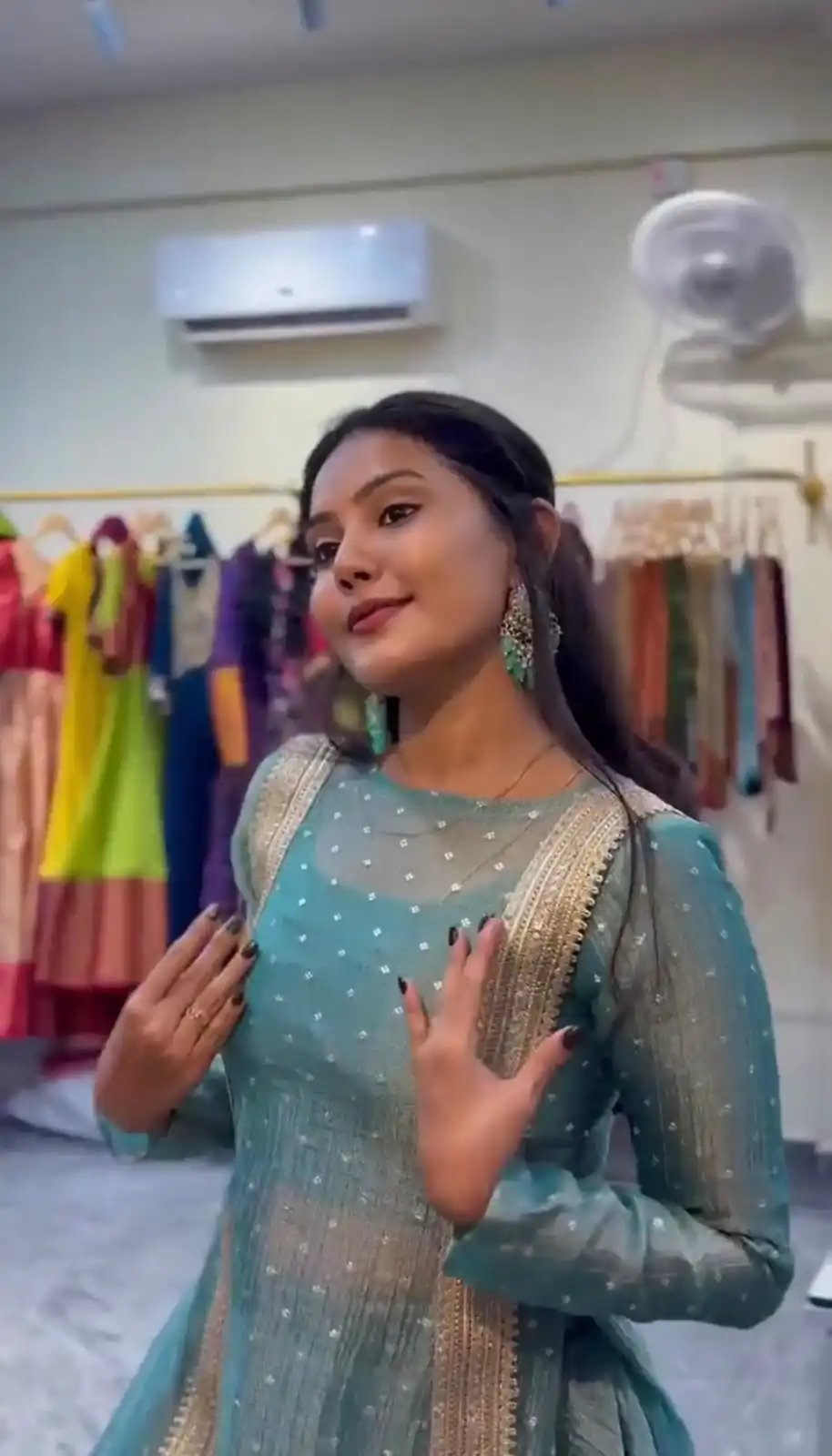 Shiny Sea Green Salsa Fancy Lace Work Lehenga Choli - Image 2