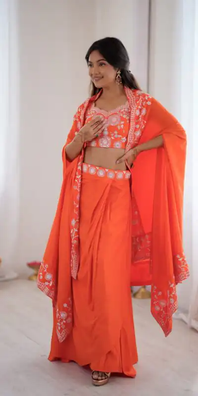 SP 73 Orange French Crep Silk Salwar Suit Perfect for Wedding, Party, Engagement, Baisakhi, Pongal – . Special Price ₹2149. Delivery 4-6 Working Days | Jump Suits, Salwar suit, Designer Suits, Casual Suits, Creative suits, Palazzo Suits, Party Wear Suits, Patiala Suits, Straight Suits