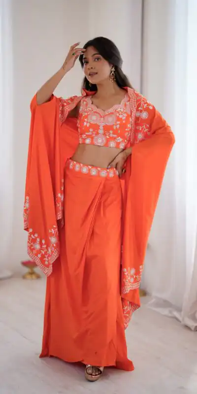 SP 73 Orange French Crep Silk Salwar Suit Perfect for Wedding, Party, Engagement, Baisakhi, Pongal – . Special Price ₹2149. Delivery 4-6 Working Days | Jump Suits, Salwar suit, Designer Suits, Casual Suits, Creative suits, Palazzo Suits, Party Wear Suits, Patiala Suits, Straight Suits