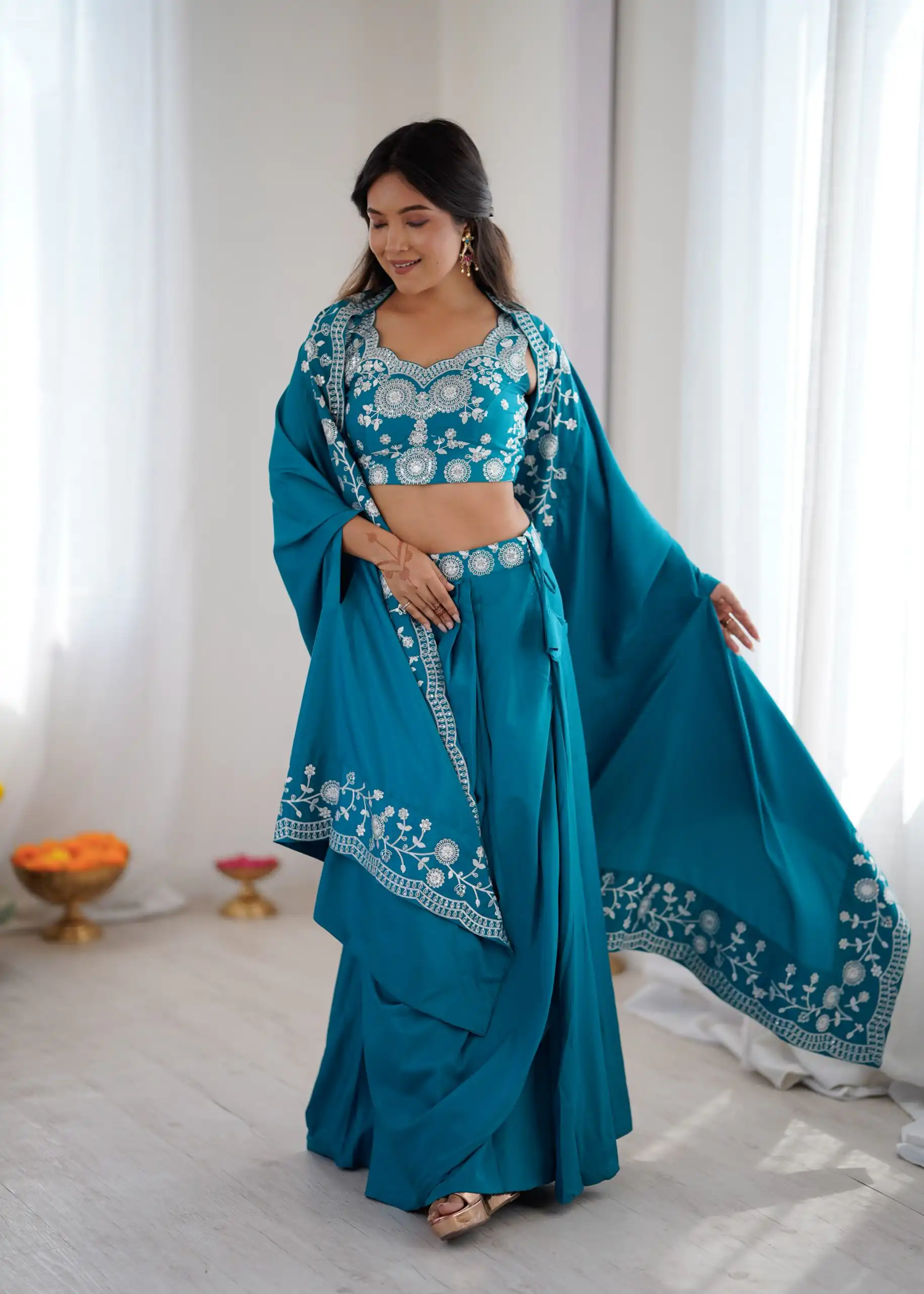 SP 73 Teal French Crep Silk Salwar Suit Perfect for Wedding, Party, Engagement, Baisakhi, Pongal – . Special Price ₹2149. Delivery 4-6 Working Days | Jump Suits, Salwar suit, Designer Suits, Casual Suits, Creative suits, Palazzo Suits, Party Wear Suits, Patiala Suits, Straight Suits