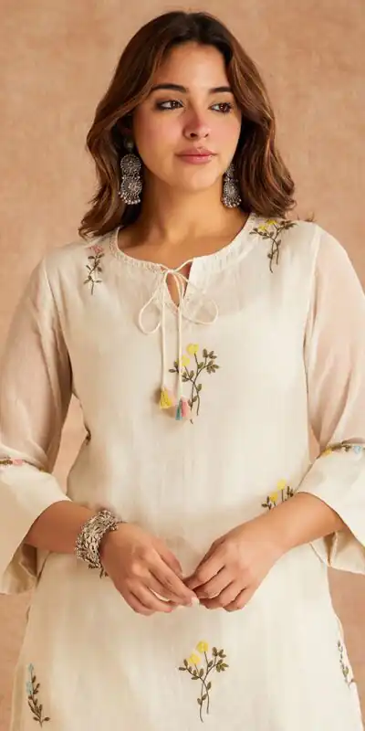 AD 246 White Mul Chanderi Salwar Suit with Embroidery Work & Sequins Work. Festive Deal ₹2899. Delivery 4-6 Working Days. Shop nowp | Jump Suits, Salwar suit, Designer Suits, Casual Suits, Creative suits, Palazzo Suits, Party Wear Suits, Patiala Suits, Straight Suits