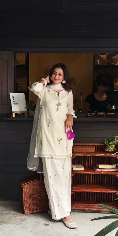 AD 246 White Mul Chanderi Salwar Suit with Embroidery Work & Sequins Work. Festive Deal ₹2899. Delivery 4-6 Working Days. Shop nowp | Jump Suits, Salwar suit, Designer Suits, Casual Suits, Creative suits, Palazzo Suits, Party Wear Suits, Patiala Suits, Straight Suits