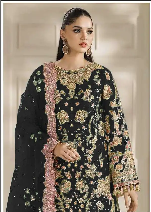 FC 1231 Black Chiffon Salwar Suit with Embroidery Work & Sequins Work. Introductory Price ₹2949. Delivery 4-6 Working Days. Shop now. | Jump Suits, Salwar suit, Designer Suits, Casual Suits, Creative suits, Palazzo Suits, Party Wear Suits, Patiala Suits, Straight Suits