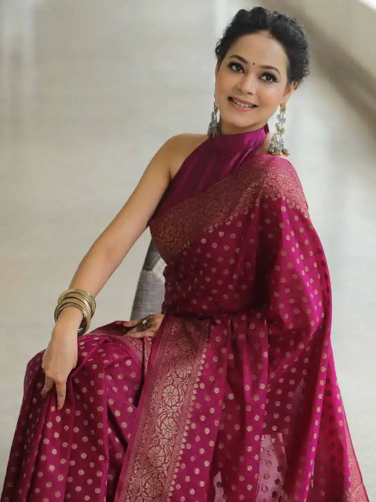 KPR 233 Dark Pink in Soft Lichi Silk Lace Border & Lace Work Saree . Available at ₹1549 only. Delivery 4-6 Working Days. Shop now. | Sarees, Bollywood Sarees, Creative Sarees, Designer Sarees, Embroidered Sarees, Ethnic Saree, Modern Digital sarees, Party Wear Sarees