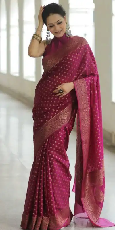 KPR 233 Dark Pink in Soft Lichi Silk Lace Border & Lace Work Saree . Available at ₹1549 only. Delivery 4-6 Working Days. Shop now. | Sarees, Bollywood Sarees, Creative Sarees, Designer Sarees, Embroidered Sarees, Ethnic Saree, Modern Digital sarees, Party Wear Sarees
