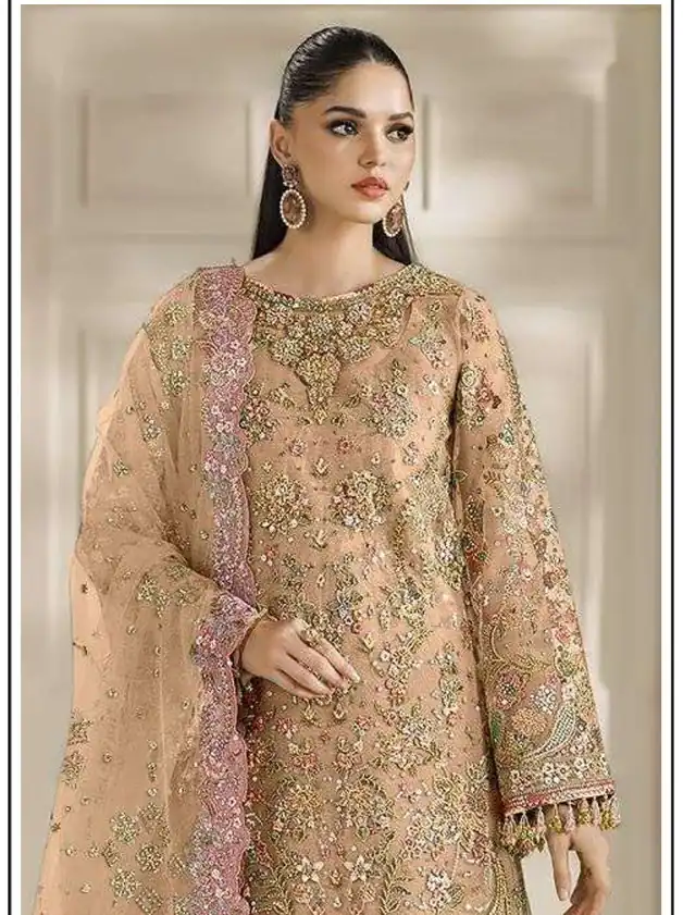 FC 1231 Peach Chiffon Salwar Suit with Embroidery Work & Sequins Work. Introductory Price ₹2949. Delivery 4-6 Working Days. Shop now. | Jump Suits, Salwar suit, Designer Suits, Casual Suits, Creative suits, Palazzo Suits, Party Wear Suits, Patiala Suits, Straight Suits