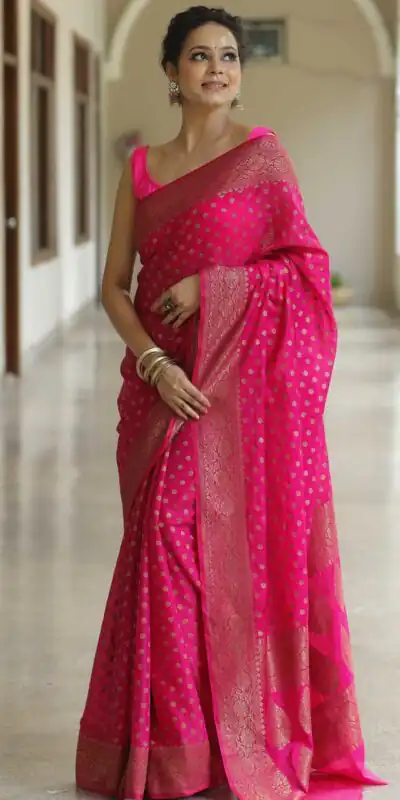 KPR 233 Pink in Soft Lichi Silk Lace Border & Lace Work Saree . Available at ₹1549 only. Delivery 4-6 Working Days. Shop now. | Sarees, Bollywood Sarees, Creative Sarees, Designer Sarees, Embroidered Sarees, Ethnic Saree, Modern Digital sarees, Party Wear Sarees