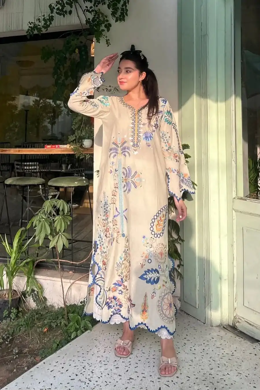 LG 2143 White Star Silk Salwar Suit with Embroidery Work & Sequins Work. Festive Deal ₹2399. Delivery 4-6 Working Days. Shop now. | Jump Suits, Salwar suit, Designer Suits, Casual Suits, Creative suits, Palazzo Suits, Party Wear Suits, Patiala Suits, Straight Suits