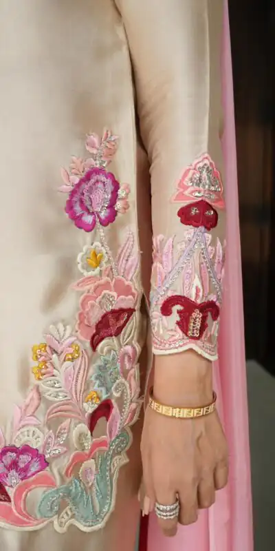 SR 1714 in Cream Embroidery Work Salwar Suit Natural Satin. Introductory Price ₹2149. Delivery 4-6 Working Days. Shop now. | Jump Suits, Salwar suit, Designer Suits, Casual Suits, Creative suits, Palazzo Suits, Party Wear Suits, Patiala Suits, Straight Suits