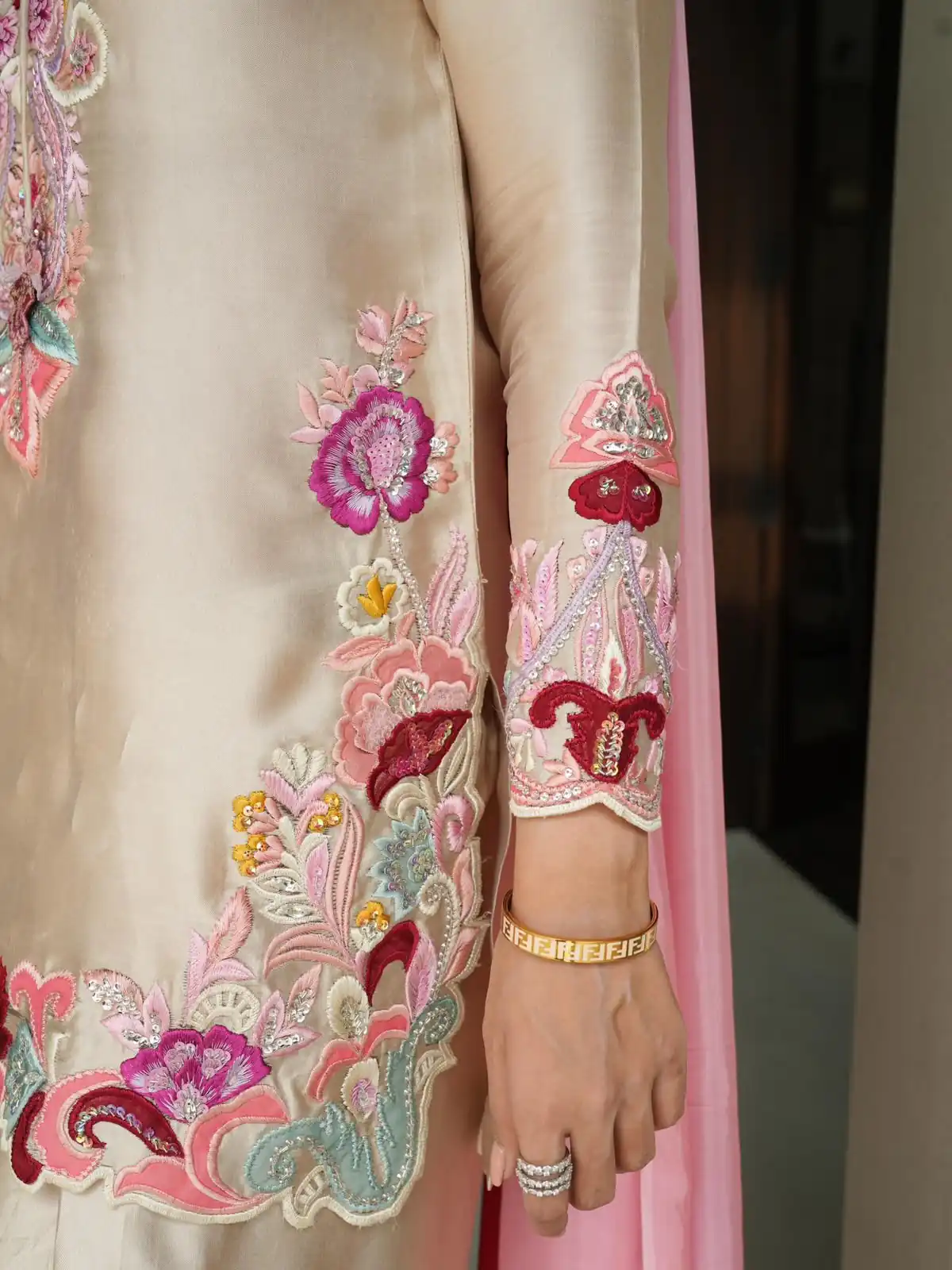 SR 1714 in Cream Embroidery Work Salwar Suit Natural Satin. Introductory Price ₹2149. Delivery 4-6 Working Days. Shop now. | Jump Suits, Salwar suit, Designer Suits, Casual Suits, Creative suits, Palazzo Suits, Party Wear Suits, Patiala Suits, Straight Suits