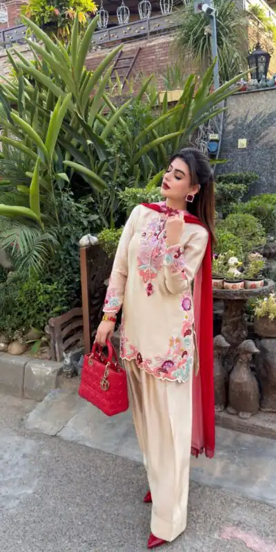 SR 1714 in Cream Embroidery Work Salwar Suit Natural Satin. Introductory Price ₹2149. Delivery 4-6 Working Days. Shop now. | Jump Suits, Salwar suit, Designer Suits, Casual Suits, Creative suits, Palazzo Suits, Party Wear Suits, Patiala Suits, Straight Suits