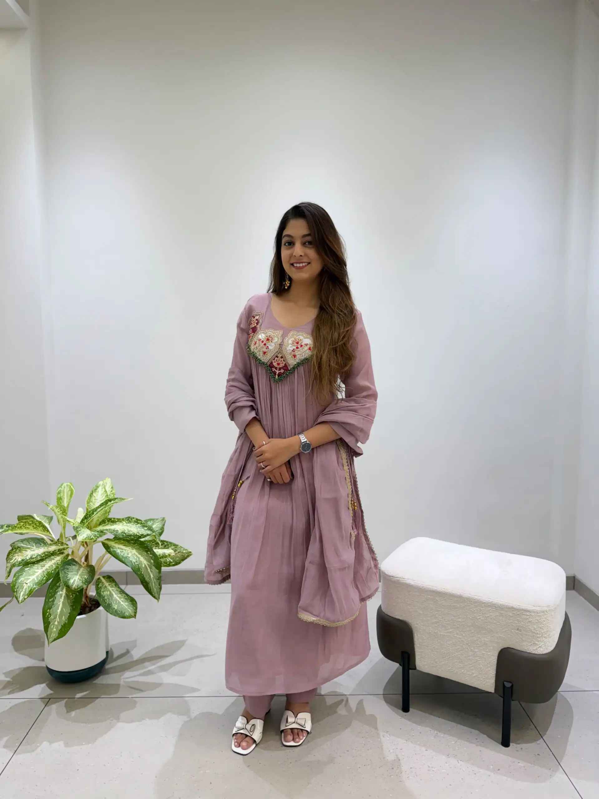 LG 2145 Lavender Mul Chanderi Salwar Suit with Embroidery Work & Sequins Work. Festive Deal ₹2799. Delivery 4-6 Working Days. Shop nowp | Jump Suits, Salwar suit, Designer Suits, Casual Suits, Creative suits, Palazzo Suits, Party Wear Suits, Patiala Suits, Straight Suits
