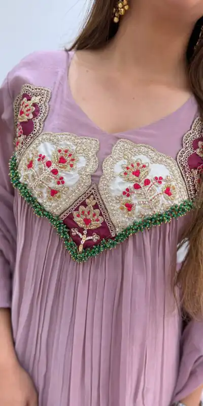 LG 2145 Lavender Mul Chanderi Salwar Suit with Embroidery Work & Sequins Work. Festive Deal ₹2799. Delivery 4-6 Working Days. Shop nowp | Jump Suits, Salwar suit, Designer Suits, Casual Suits, Creative suits, Palazzo Suits, Party Wear Suits, Patiala Suits, Straight Suits